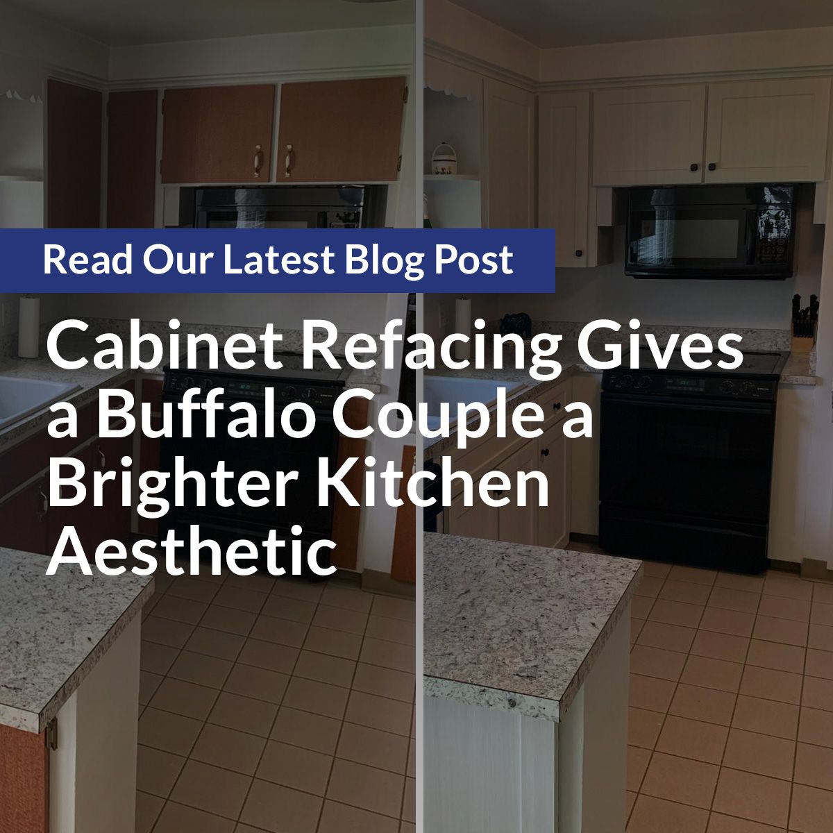 Cabinet Refacing Gives a Buffalo Couple a Brighter Kitchen Aesthetic